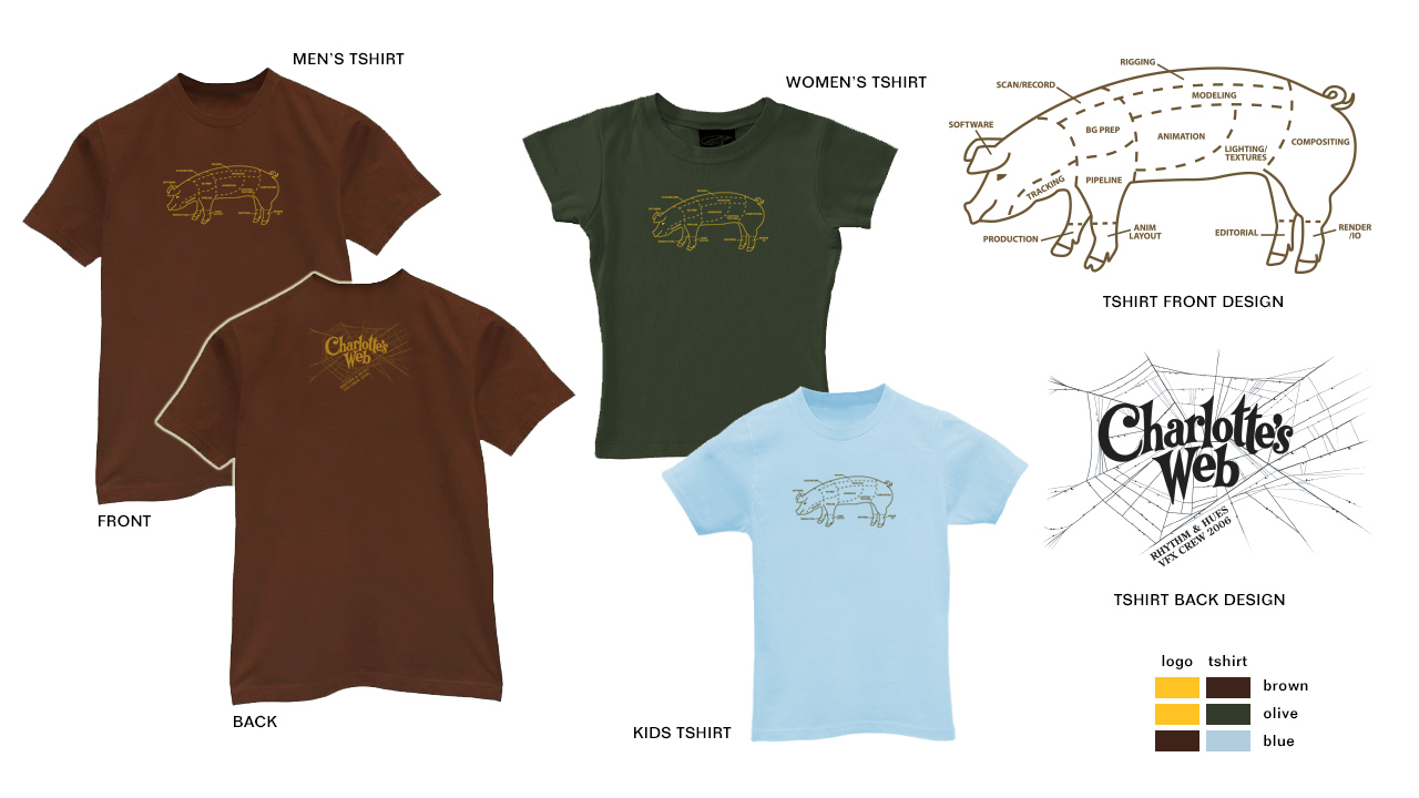 Charlotte's Web Tshirts - "VFX Cuts"