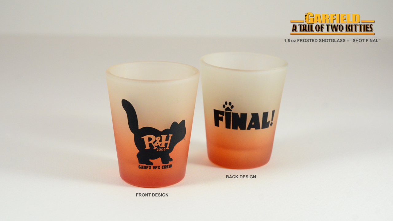 Garfield "Shot Frosted Shot Glasses