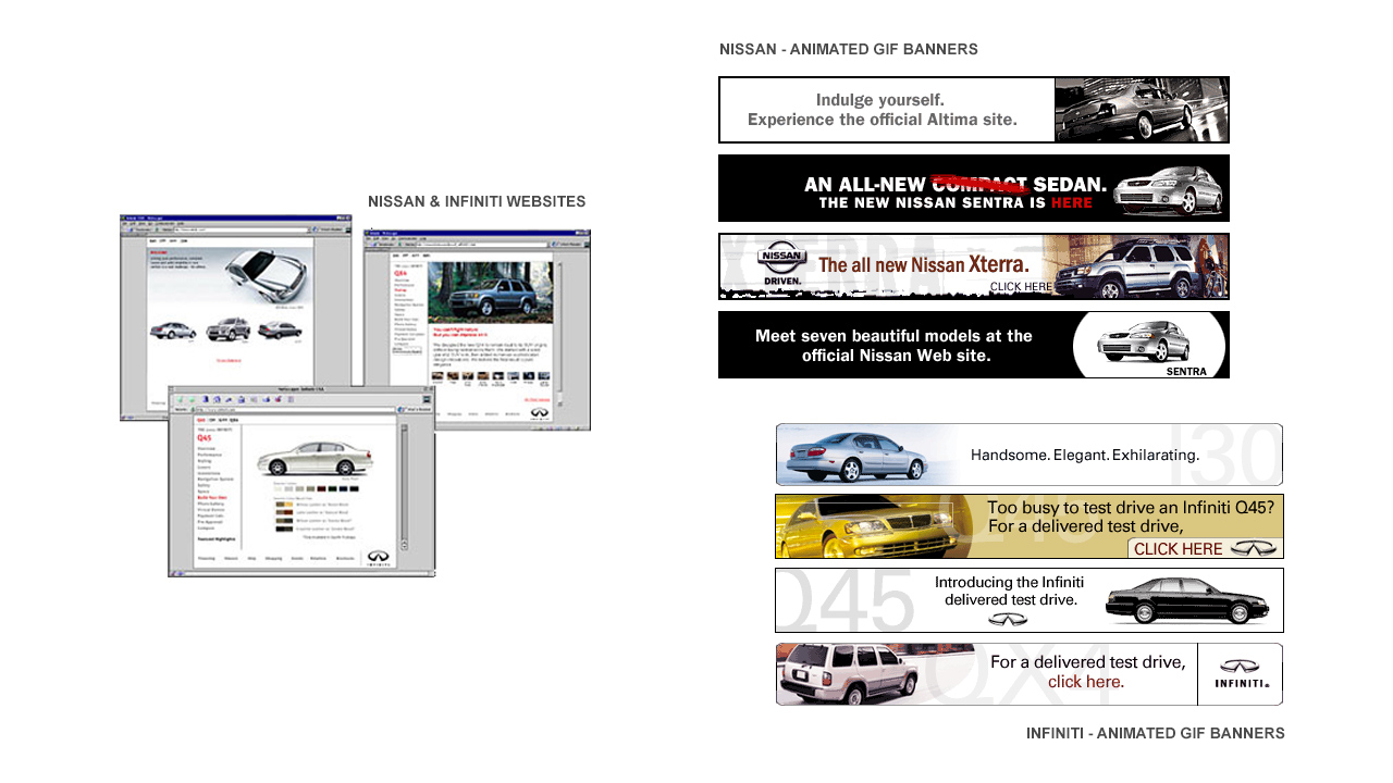Nissan / Inifiti - Website and Animated Banners