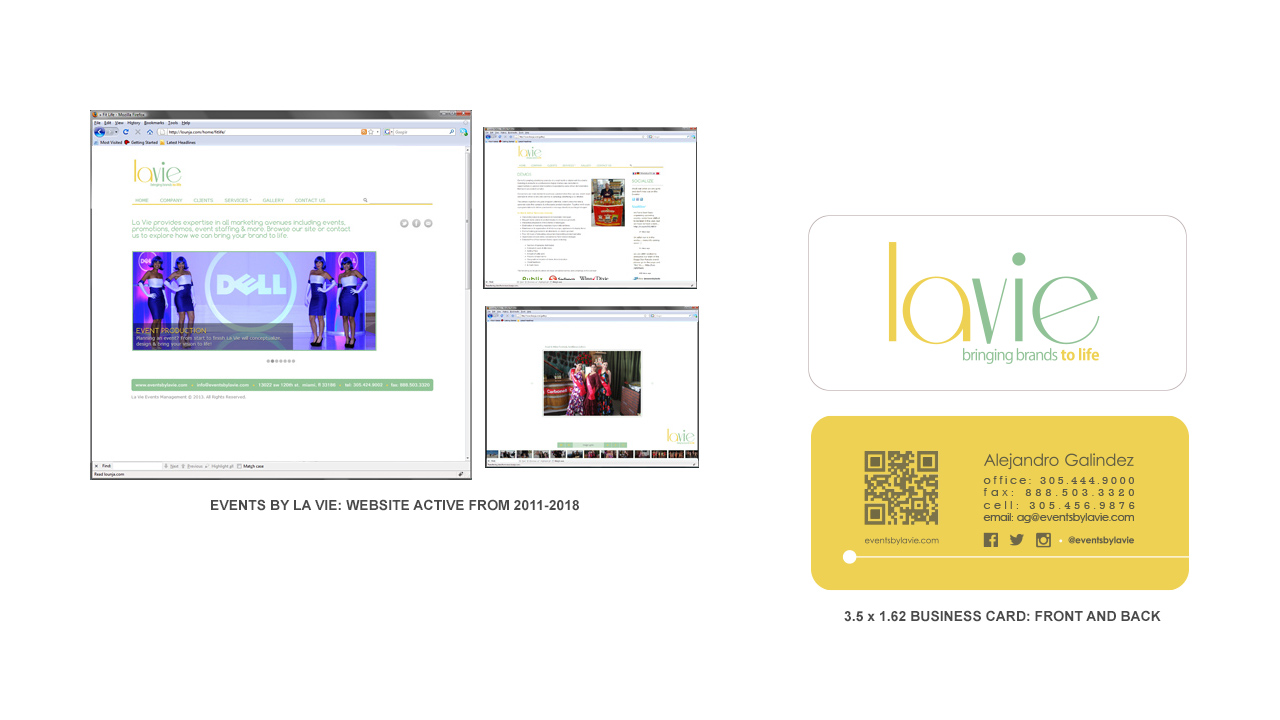 La Vie Events - Identity & Website